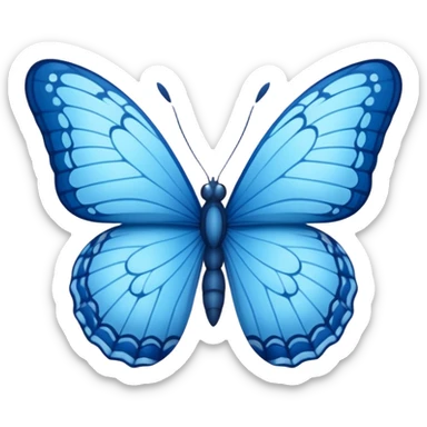 Mavi kelebek sticker