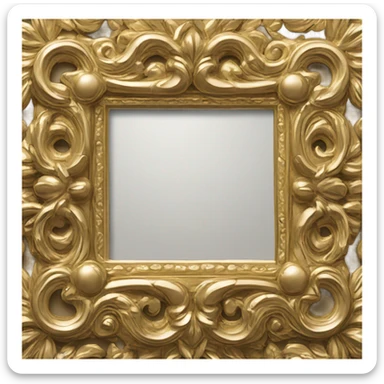 gold frame sticker