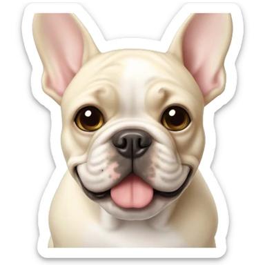 Cream French bulldog  sticker