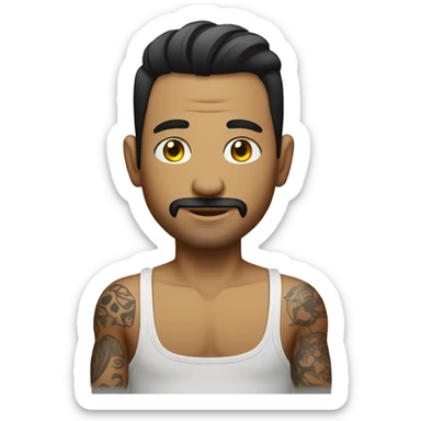 Hombre con tatuajes sticker