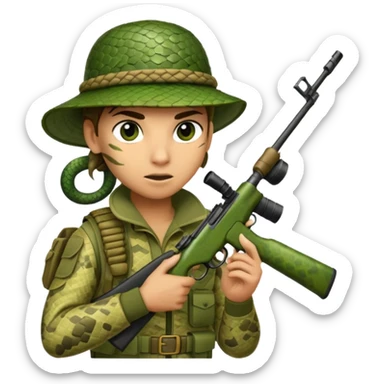 A snake sniper sticker