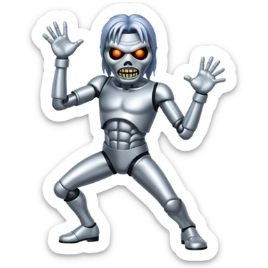 iron maiden monster eddie disco dance sticker