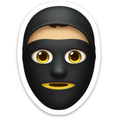 A thief with a black mask sticker