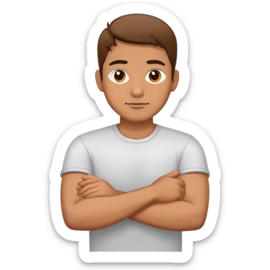 Man crossing his arms  sticker