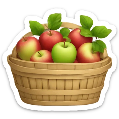 apple basket sticker