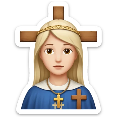 Cross catholic sticker