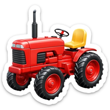 plastic toy  tractor sticker