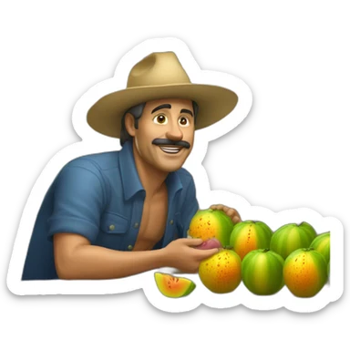 espinosa de los monteros vendiendo melones sticker