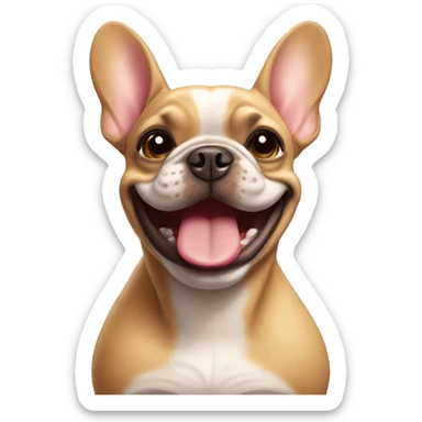 Smiling fawn frenchie sticker