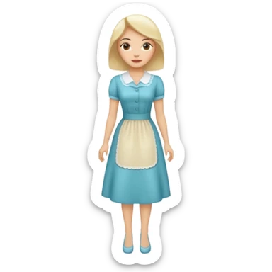 ligth woman housewife clothes full body  sticker