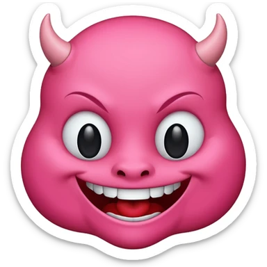 Devil emoji but pink 😈 sticker