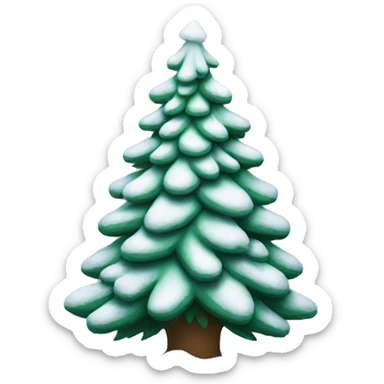 Snowy Christmas tree sticker