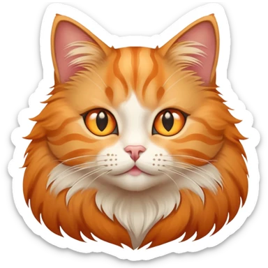 cat with star shaped eyes sticker