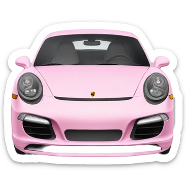 babypink modern porsche sticker