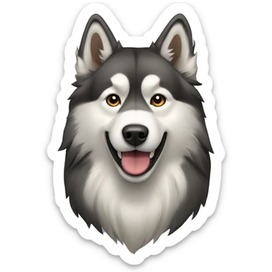 Alaskan malamute and wolf dog sticker
