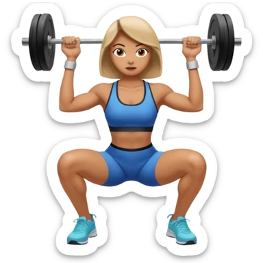 a woman doing squats sticker