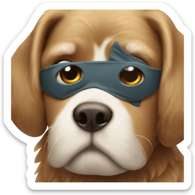 dog with eye patch  sticker