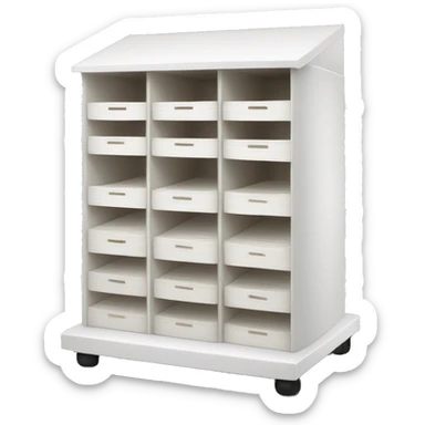 white sandpaper storage organizer slots  sticker