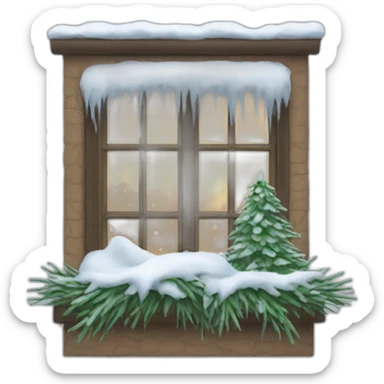 Winter window sticker