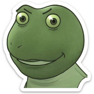 Una cara con un labio y mordiéndose solo la parte de la uña del dedo de la mano  sticker