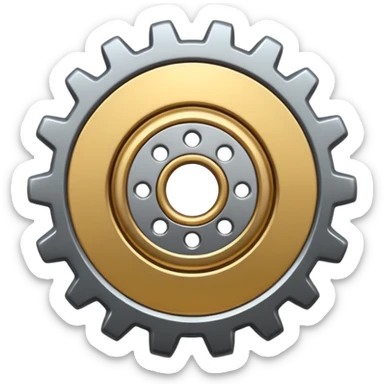  gear emoji modern professional design for business presentation sticker