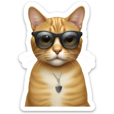 Cat with sunglasses sticker
