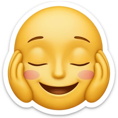 face emoji with wide smile and closed happy eyes sticker