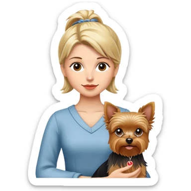 Woman with yorkshire sticker