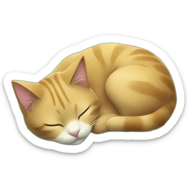 Cat sleeping on a pile of money sticker