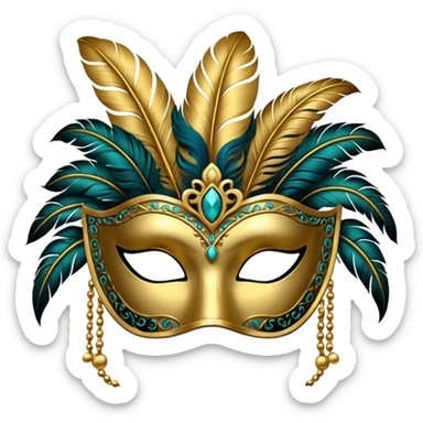 masquerade mask sticker