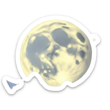 Moon sticker