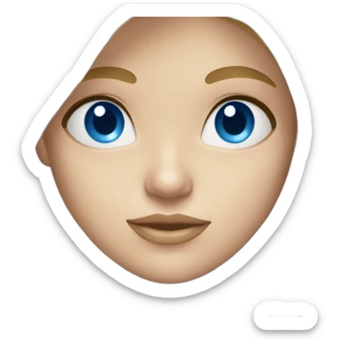 Blonde girl in bikini blue eyes sticker