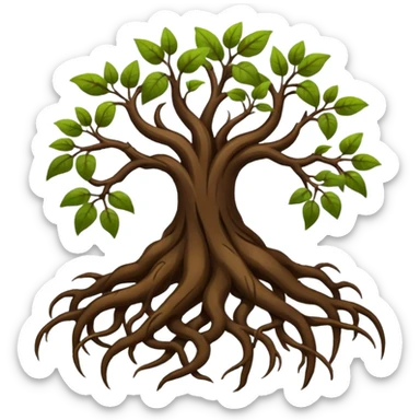 Plant roots sticker