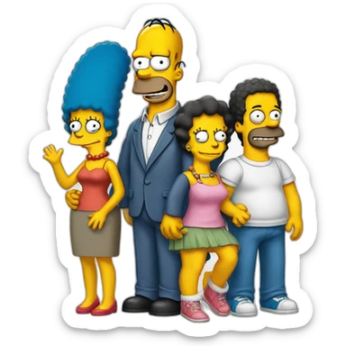 La famille Simpson sticker