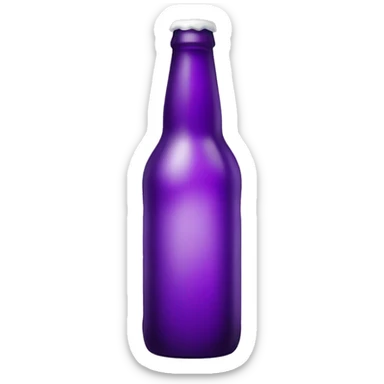 Purple beer bottle sticker