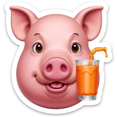 Pig drinking gatorade ￼ sticker