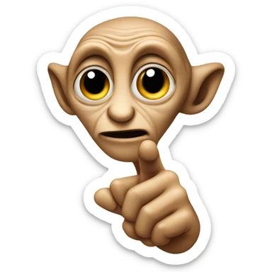 ET pointing its finger sticker