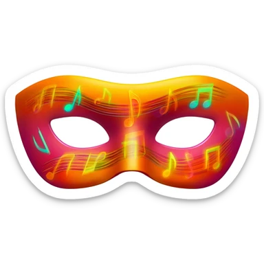 Create a bright and artistic emoji that represents musical theater. sticker