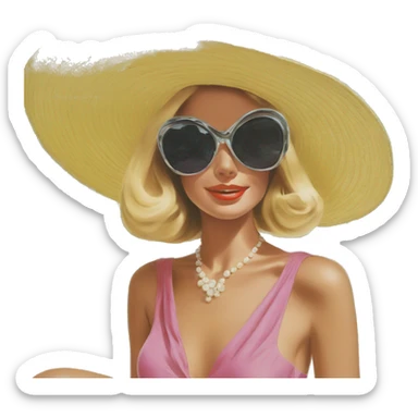 slim aarons 1960s character sticker