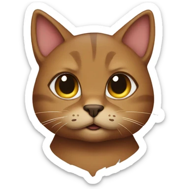 Sassy brown cat snapping sticker