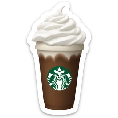 starbucks cup with whipped cream  sticker