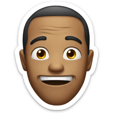 Trying not to laugh emoji sticker