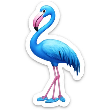 Blue Flamingo sticker