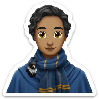Ravenclaw raven with scarf hogwarts sticker