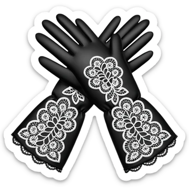 victorian gloves lace pattern sticker