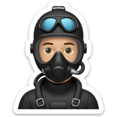 Male 38 short beard, moroccan, scuba diving sticker