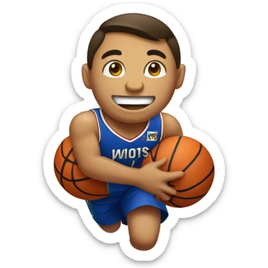 philippine basketball with a happy face and an ok right-hand sticker