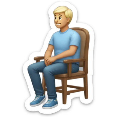 Une famme sur un homme  assis sticker