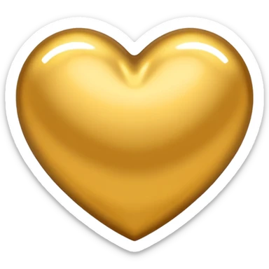 coração dourado sticker