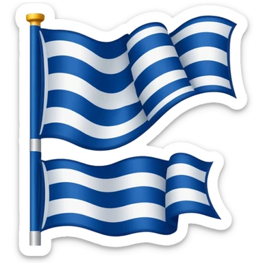 Eine dunkelblaue Flagge mit Buchstaben SBK sticker